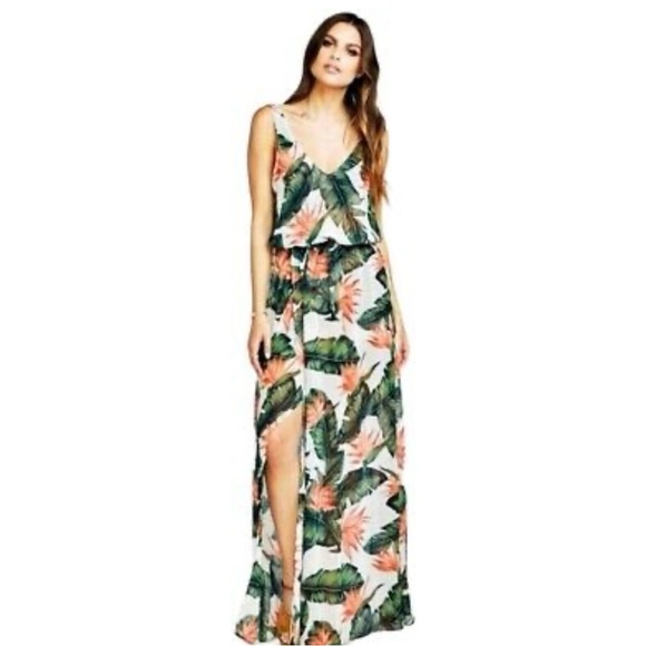 Show Me Your MuMu Dresses & Skirts - Show Me Your MuMu Paradise Found Kendall Maxi Dress Floral Size Large Tropical